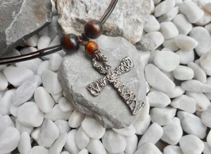 Silver clay pendant ankh necklace gothic fashion style