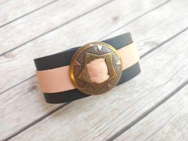Handmade leather cuff bracelet