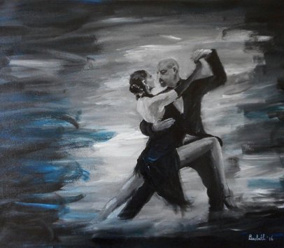 Tango acrylics painting schilderij acryl op doek huisinrichting
